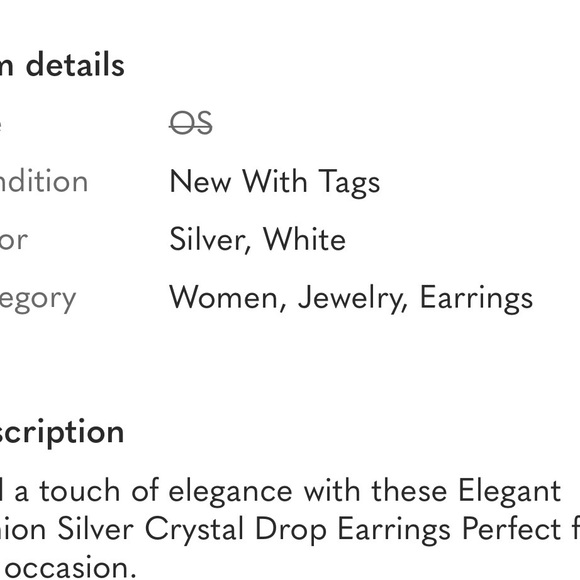 Chic Silver Crystal Drop Earrings - Picture 3 of 3